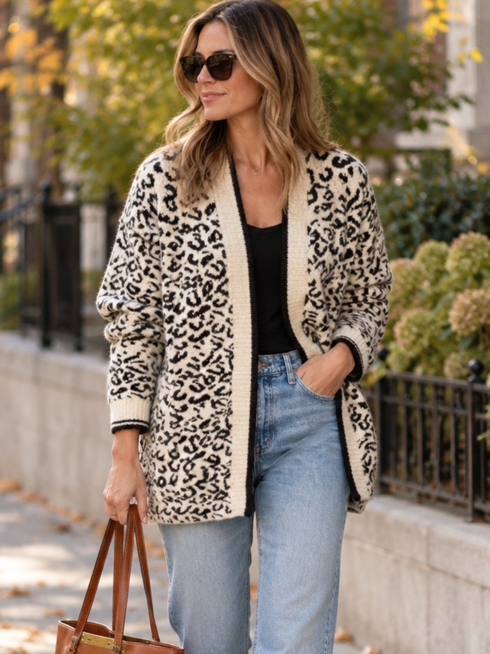 The Line open front cardigan